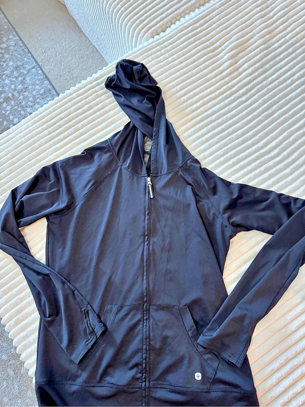 SOYBU Black Hooded Lightweight Jacket Like New